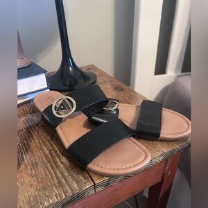 Guess black strap sandals